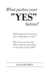What pushes your yes button?