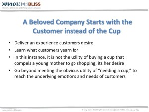 Start with the Customer instead of the Cup