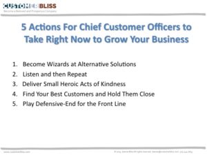 5 Actions for Chief Customer Officer to Take to Grow the Business