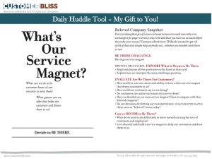 Customer Service Magnet_ Customer Bliss handout