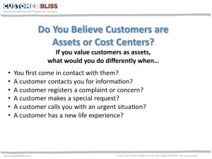 Customers as an Asset - what would you do differently?